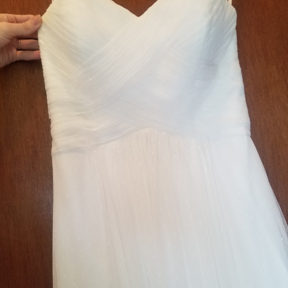 Swiss Dot Lace Wedding Dress - Picture 3 of 10